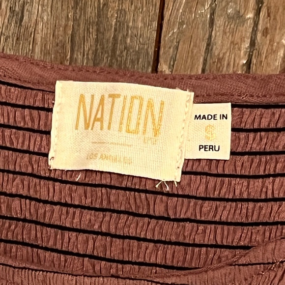 Nation LTD Smocked Puff Sleeve Top - Size: S - Picture 5 of 5